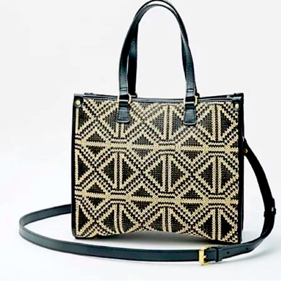 Patricia Nash Handbags - Patricia Nash boho leather bag crocheted and leather crossbody with long strap